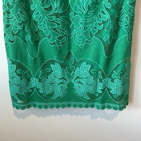 Eliza J Malta Kelly Green Lace Overlay Dress 4 - Picture 5 of 10